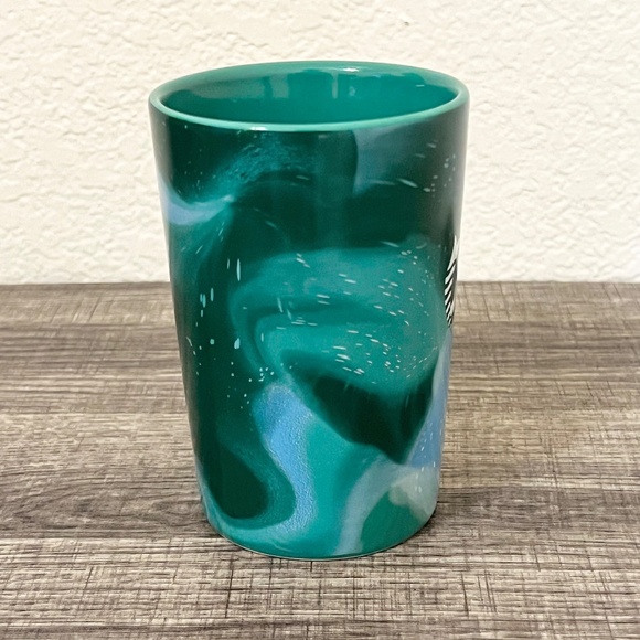 STARBUCKS 2024 Christmas Holiday Green Blue Marbled Swirl Coffee Cup Mug 13oz - Picture 2 of 6